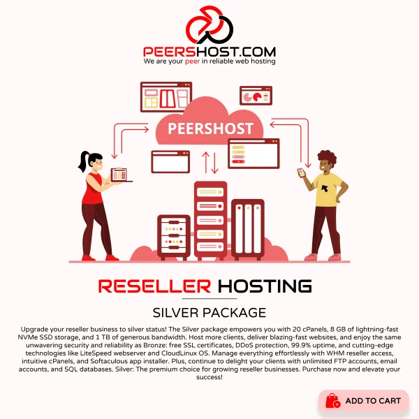 Experience the effortless control of 20 cPanels with Reseller Hosting Silver.